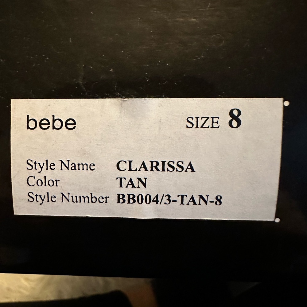 Bebe women’s shoes size 8 Like new - Picture 6 of 9